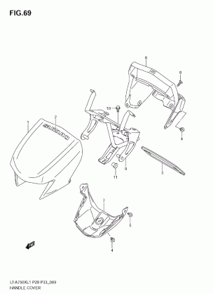 HANDLE COVER (LT-A750XL1 E33)