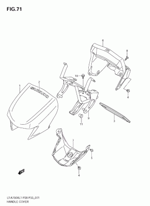 HANDLE COVER (LT-A750XZL1 E33)