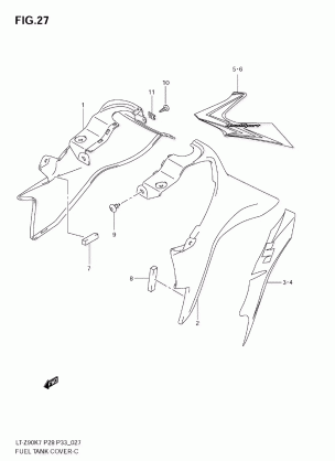 FUEL TANK COVER (MODEL K7 / K8)