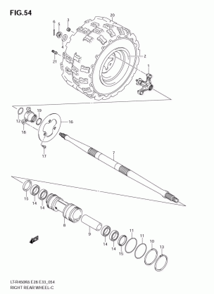 RIGHT REAR WHEEL (MODEL K6 / K7)