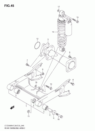 REAR SWINGINGARM (MODEL K4 / K5)