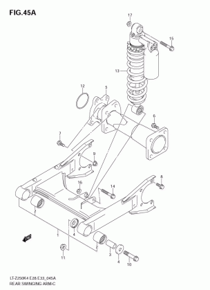 REAR SWINGINGARM (MODEL K6 / K7 / K8)