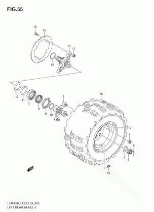 LEFT REAR WHEEL (MODELK K6 / K7)