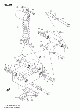 REAR CUSHION LEVER (MODEL K3 / K4)