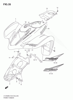 FRONT FENDER (MODEL K3 / K4)