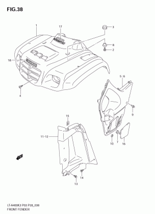 FRONT FENDER (MODEL K3)