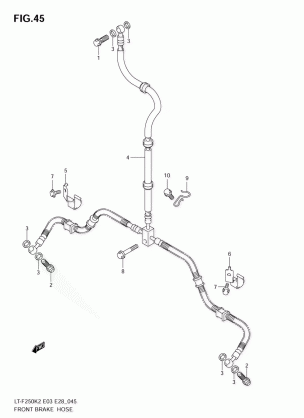 FRONT BRAKE HOSE (MODEL K2 / K3 / K4 / K5)