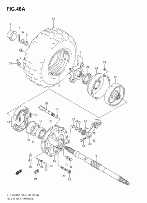 RIGHT REAR WHEEL (MODEL K4 / K5 / K6)