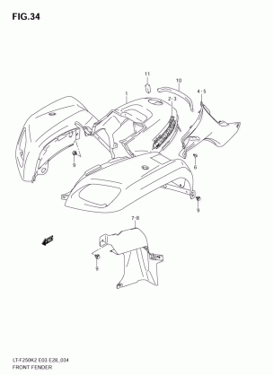 FRONT FENDER (MODEL K2 / K3)