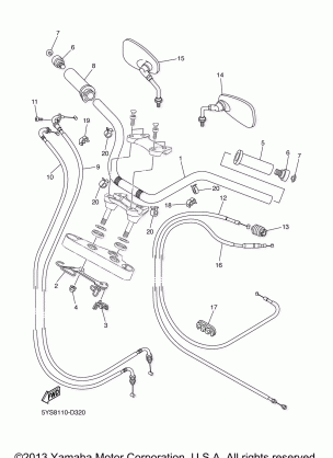 STEERING HANDLE CABLE