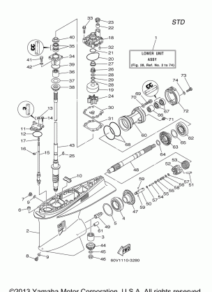 LOWER CASING DRIVE 1 Z250