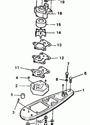 WATER PUMP & ADAPTER 40S - 50EL