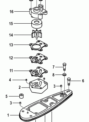 WATER PUMP & ADAPTER 90ETL