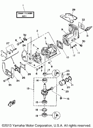 CRANKCASE CYLINDER PISTON