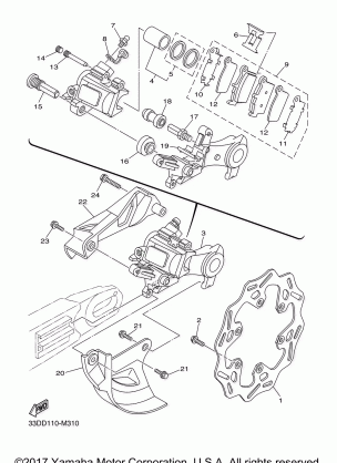 REAR BRAKE CALIPER