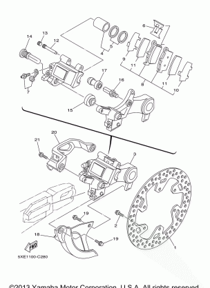 REAR BRAKE CALIPER