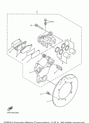 REAR BRAKE CALIPER