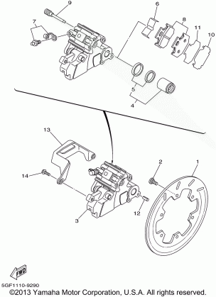 REAR BRAKE CALIPER