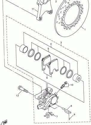 REAR BRAKE CALIPER