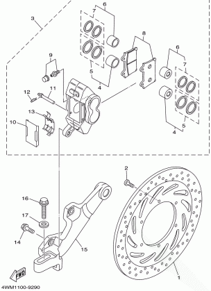 REAR BRAKE CALIPER