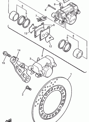 REAR BRAKE CALIPER