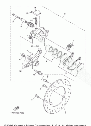 REAR BRAKE CALIPER