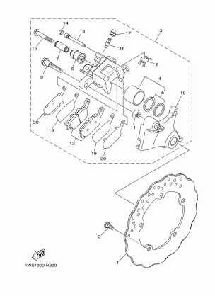 REAR BRAKE CALIPER