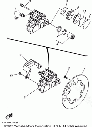 REAR BRAKE CALIPER