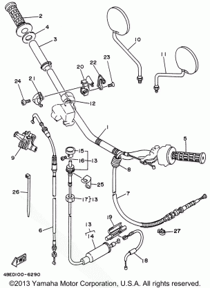 STEERING HANDLE CABLE