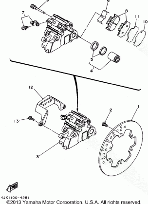 REAR BRAKE CALIPER