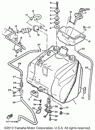 FUEL TANK NON CALIFORNIA MODEL