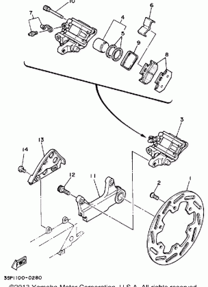 REAR BRAKE CALIPER