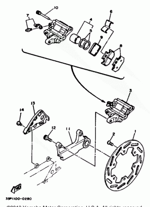 REAR BRAKE CALIPER