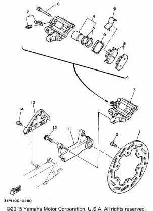 REAR BRAKE CALIPER