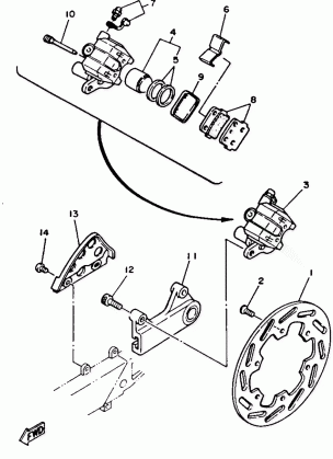 REAR BRAKE CALIPER