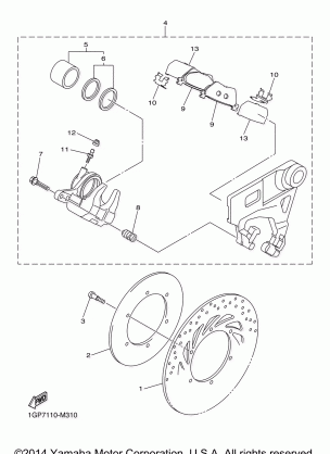 REAR BRAKE CALIPER