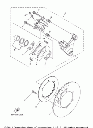 REAR BRAKE CALIPER