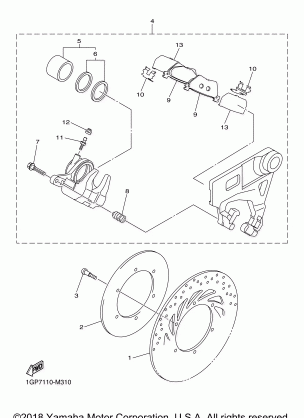 REAR BRAKE CALIPER