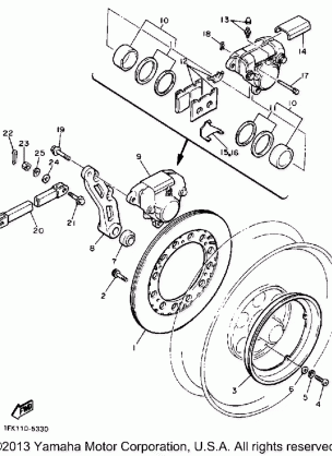 REAR BRAKE CALIPER