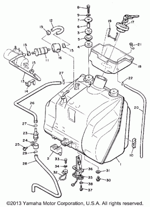 FUEL TANK CALIFORNIA MODEL ONLY