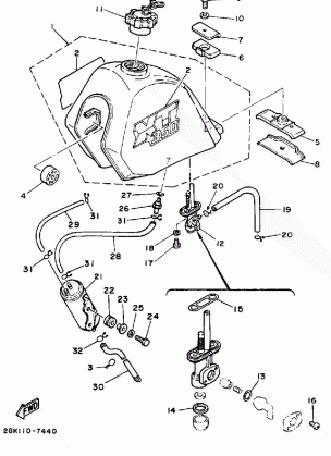 FUEL TANK XT350TC