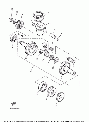 CRANKSHAFT. PISTON