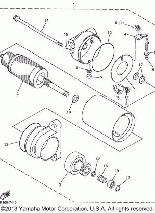 ALTERNATE STARTER MOTOR ASSY