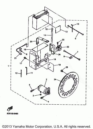 ALTERNATE STARTING MOTOR SET VX700