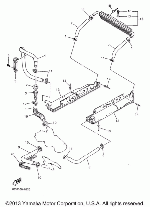 RADIATOR HOSE FOR VX700