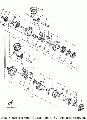 CRANKSHAFT PISTON FOR VX600