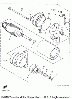 ALTERNATE STARTING MOTOR ASSY MM600