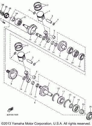 CRANKSHAFT PISTON FOR MM600