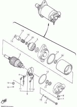 ALTERNATE STARTING MOTOR ASSY