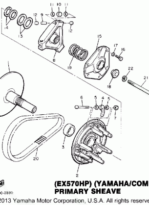 (EX570HP) (HAMAHA - COMET) PRIMARY SHEAVE